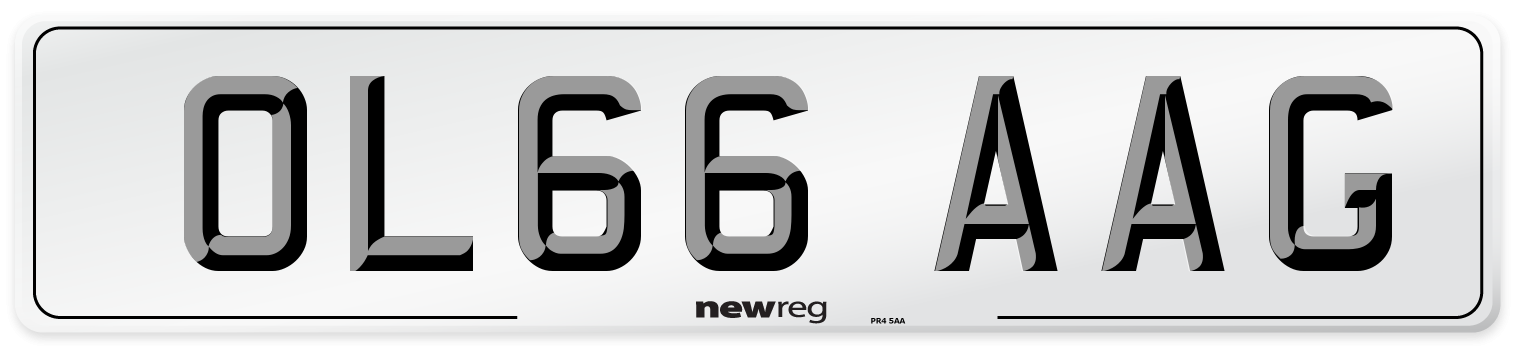 OL66 AAG Number Plate from New Reg